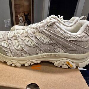 Merrell Men's Moab 3 Outdoor Hiking Athletic Trainer Shoes Oyster / Chalk Sz 10